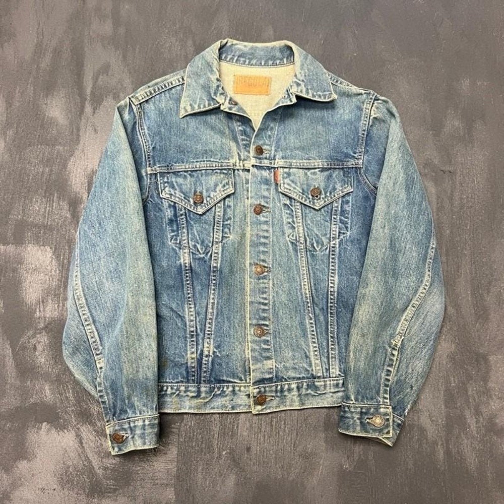 Vintage Levi's 70505 Denim Jacket Mens Small Blue‎ 1970s IRREGULAR